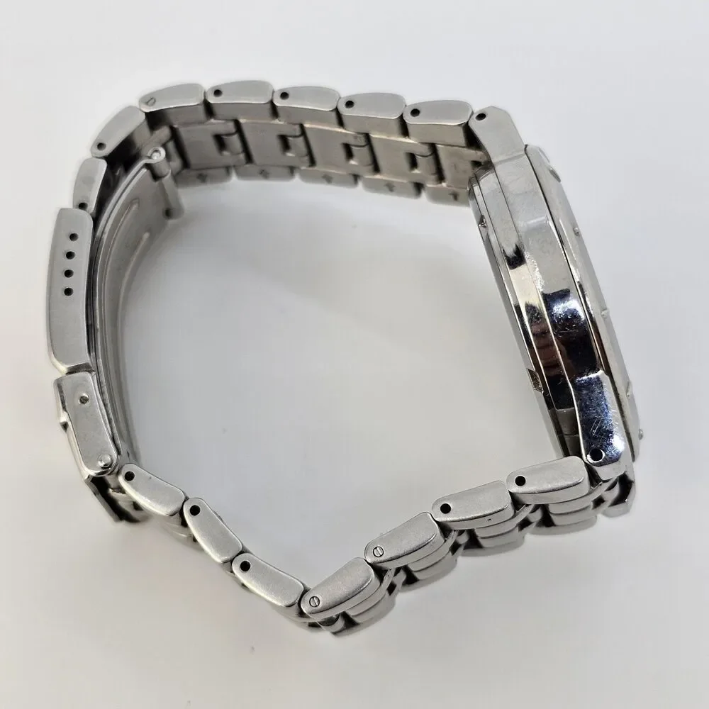 Kenneth Cole Men's Watch 38MM Black Dial Date Gray Bracelet 6.5